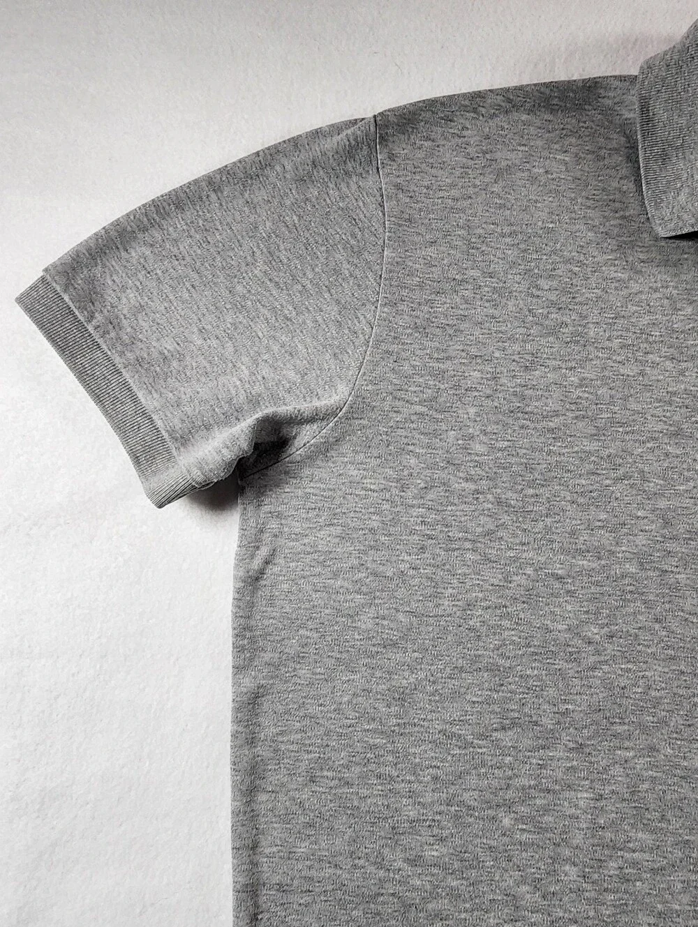 Vintage Polo Ralph Lauren Interlock Cotton Polo Shirt Gray Men's M 90s Y2K